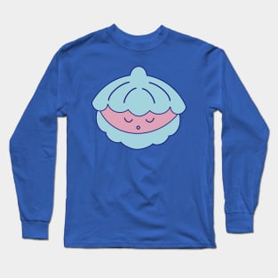 Kawaii Cute Sleepy Shell - Sea Animal Lover Gift, Shellfish Long Sleeve T-Shirt